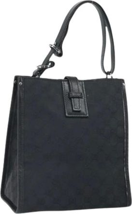 Gucci Pre-owned Handbags, female, Black, Size: ONE SIZE Pre-owned Leather Handbag