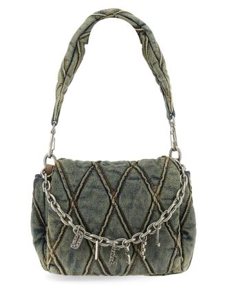 Diesel Womens Shoulder Bag Charm-D Multicolour Cotton