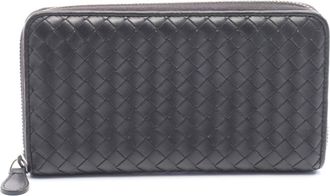 Bottega Veneta Black Leather Long Wallet (Bi-Fold) (Pre-Owned)