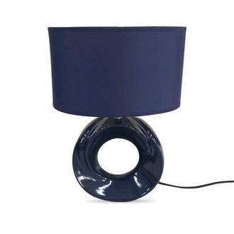 Lewis's Phoebe Ceramic Table Lamp - Navy | TJ Hughes