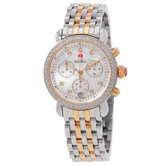 Michele Chronograph Quartz Diamond Silver Dial Watch MWW03C000514