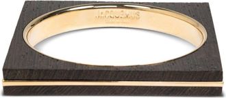 Jacquemus Le Bracelet Carré bracelet - women - Brass/Wood - One Size - Brown