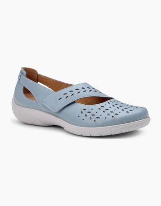 Hotter Womens Daphne Womens Wide Mary Jane Shoes - Blue - Size: 4.5