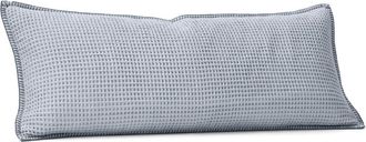 Boll & Branch Blanket Stitch Organic Cotton Waffle Weave Pillow Cover in Hydrangea/Bay at Nordstrom