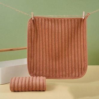 OEM Paquete De 5 Toallas Colgantes, Con Presilla Para Colgar, Toallas De Secado Suaves Y Gruesas, Toallas Cuadradas De 30x30 Cm, Marr&oacute;n