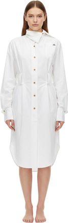 Vivienne Westwood White Shirt Collar Knee Length Dress