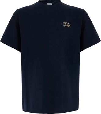 Burberry Seth T-shirt - Heren - T-shirts - Blauw - XL - Katoen - Tops