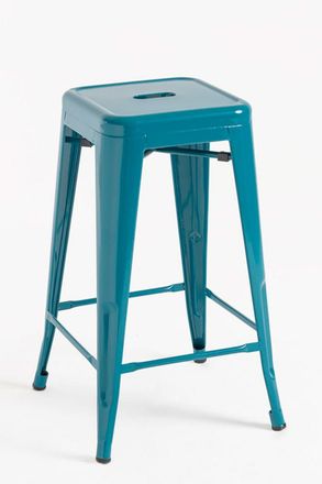 Regalos Miguel Pack 6 Taburetes color verde azulado en acero reforzado