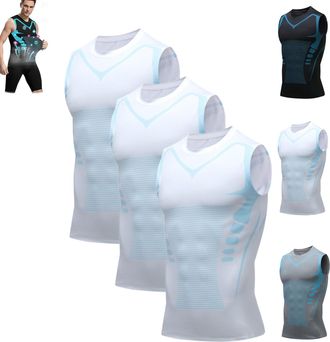 Generic Evolv-Off Compression Shirt, Shaping Sleeveless Shirt for Men.Energy and Strength for You (White 3pcs,XXL)