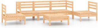 vidaXL 6 Piece Garden Lounge Set Solid Pinewood vidaXL