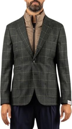 Paoloni Blazer - - Jackets - Uomo - Verde - S