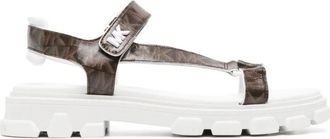 Michael Kors Casual Bruine Sandaal - Dames - Sandalen - Bruin - 38 EU - Katoen - Schoenen