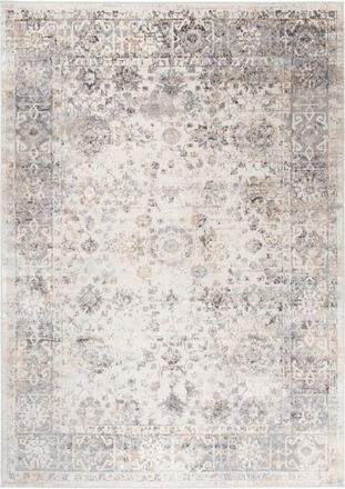 Tapiso Alfombra para salón comedor clásico beige gris flores 140x200
