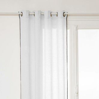 Atmosphera Atmosphera - Cortina Linah Lino - Blanco - 130x260 Cm Cr&eacute;ateur DInt&eacute;rieur