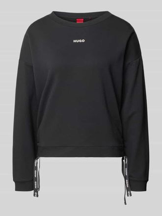 HUGO BOSS Oversized Sweatshirt aus Modal-Mix Modell CASUAL_SWEATSHIRT in Black, Gr&ouml;&szlig;e M