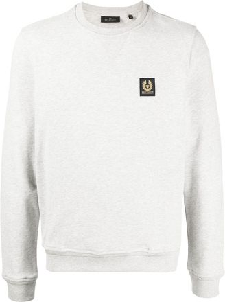 Belstaff logo-patch cotton sweatshirt - men - Cotton - L - Grey