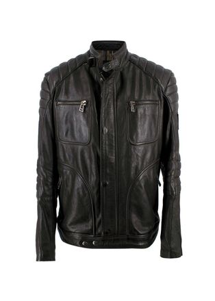 Belstaff Weybridge Black Leather Jacket Size L