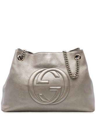 Gucci 2016-2025 Medium Leather Soho Chain tote bag - women - Calf Leather/Leather - One Size - Gold