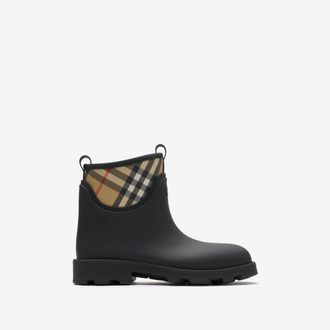 Burberry Rubber Marsh Stamp Low Boots, Size: 41