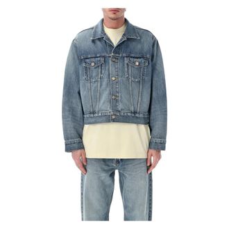 Fear of God Denim Jackets, male, Blue, Size: M Classic Trucker Jacket