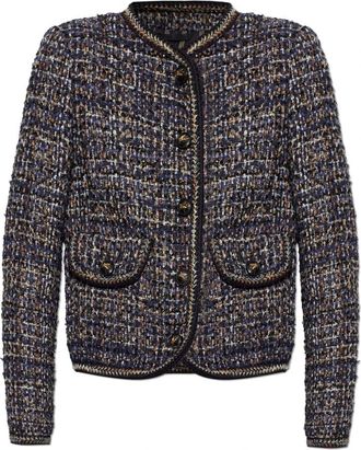 Etro Tweed Blazer - Dames - Blazers - Blauw - S - Tweed - Jassen