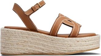 Tod's Kate espadrilles - women - Rubber/Calf Leather/Calf Leather - 38.5 - Brown