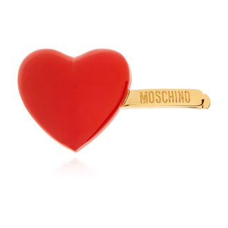 Moschino Hair Accessories, female, Red, Size: ONE SIZE Heart Hair Clip