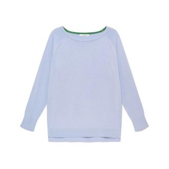 Maliparmi Round-neck Knitwear, female, Blue, Size: XL Colours of the World Sweater