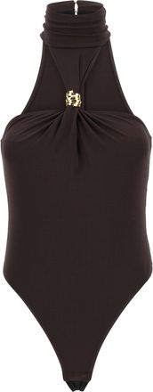 Elisabetta Franchi Jewel Detail Bodysuit
