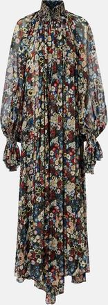 Khaite Edgar floral silk tulle maxi dress