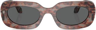 Giorgio Armani logo-print sunglasses - unisex - Acetate - One Size - Grey