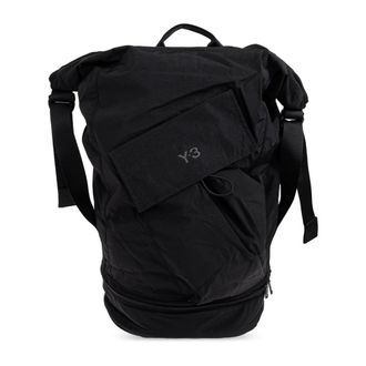 Yohji Yamamoto Backpacks, unisex, Black, Size: ONE SIZE Logo Backpack