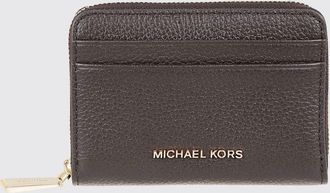 Michael Kors Portafoglio continental Jet Set in pelle martellata con zip