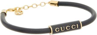 Gucci Enamel Leather Bracelet