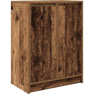vidaXL Aparador de madera contrachapada envejecida 57x34x76 cm Vidaxl