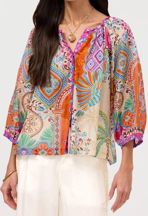 Johnny Was Michaella Peasant Blouse In Avelar