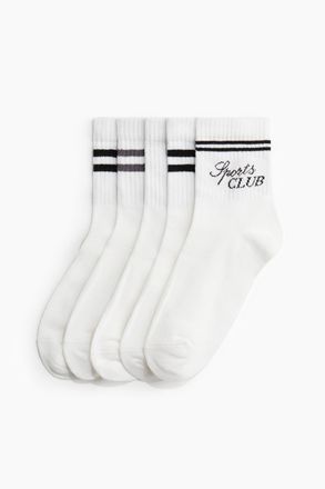 H&M 5er-Pack Socken - White