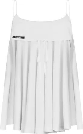 Jacquemus Womens Top Voile, White Viscose Vests & Tank Tops