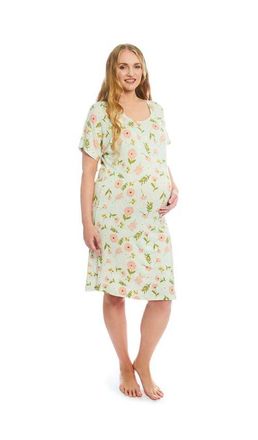 Everly Grey Rosa Maternity/Nursing Hospital Gown in Carnation at Nordstrom, Size X-Large