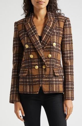 L'agence Kenzie Double Breasted Blazer in Brownyell at Nordstrom Rack, Size 18 (Similar To 18W-20W)