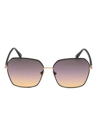 Tom Ford Eyewear Zonnebril met vierkant montuur - Zwart