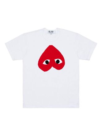 Comme Des Gar&ccedil;ons White Crew Neck Graphic T-Shirt