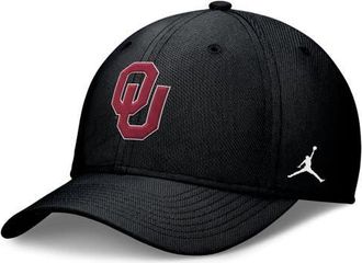 Jordan Brand Mens Jordan Brand Black Oklahoma Sooners Rise SwooshFlex Dri-FIT Hat at Nordstrom, Size Medium/large