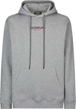 Dondup Uf 649-Kf 0196Ulo 8 Katoenen Fleece Hoodie - Heren - Hoodies - Grijs - XL - Katoen - Hoodies & sweatvesten