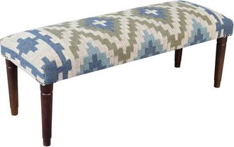 LR Home Lr Home Sedona Southwestern Geometric Handmade Accent Bench