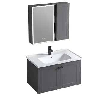 Rea Rea Conjunto De Muebles De Ba&ntilde;o Con Lavabo Monti 60cm Grey