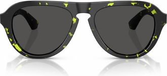 Burberry Dark Grey Pilot Sunglasses BE4437U 412487 55