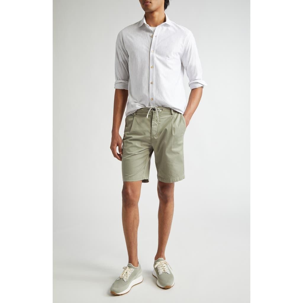 ショートパンツ Woolrich Sage Green Viscose Blend Shorts Women's Garment-Dyed Linen-Blend Bermuda Shorts blue