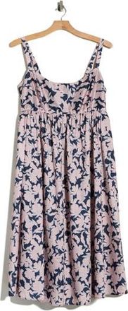 Hutch Brixton Floral Fit & Flare Midi Dress in Navy Outline Floral at Nordstrom Rack, Size 1X