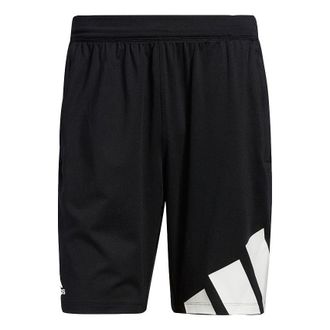 adidas 4k 3 Bar Short Logo Printing Training Sports Shorts Black GL8943